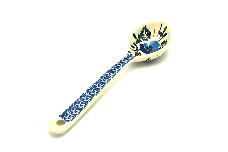 6 1/4"L
 Polish Pottery Spoon - Medium - Winter Viola 590-2273a (6 1/4"L
)