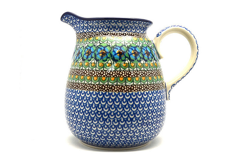 7 1/2"H x 6"W
 Polish Pottery Pitcher - 2 quart - Unikat Signature U0151 082-U0151 (7 1/2"H x 6"W
)