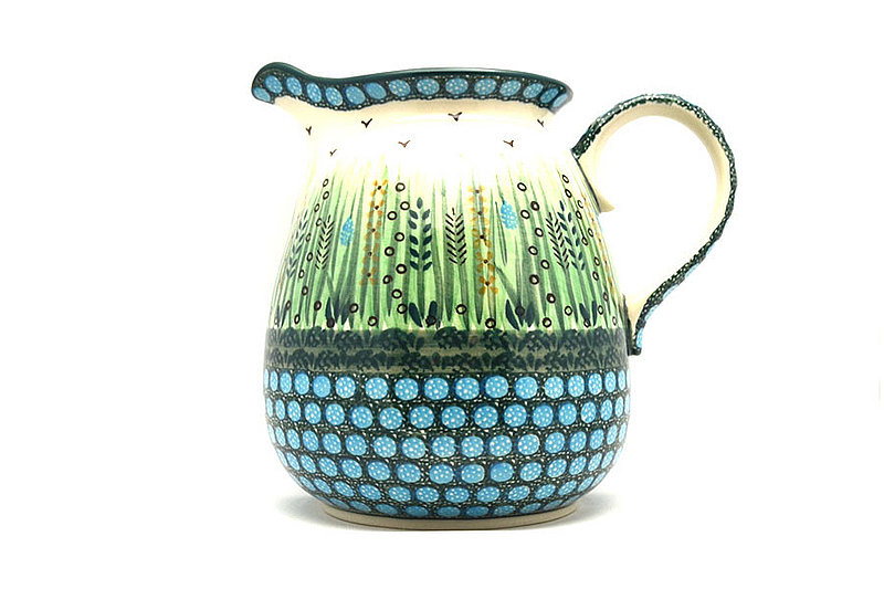 7 1/2"H x 6"W
 Polish Pottery Pitcher - 2 quart - Unikat Signature U803 082-U0803 (7 1/2"H x 6"W
)