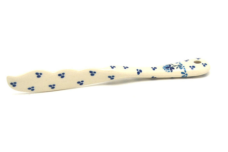 7 1/4"L
 Polish Pottery Spreader - Clover Field 563-2524a (7 1/4"L
)
