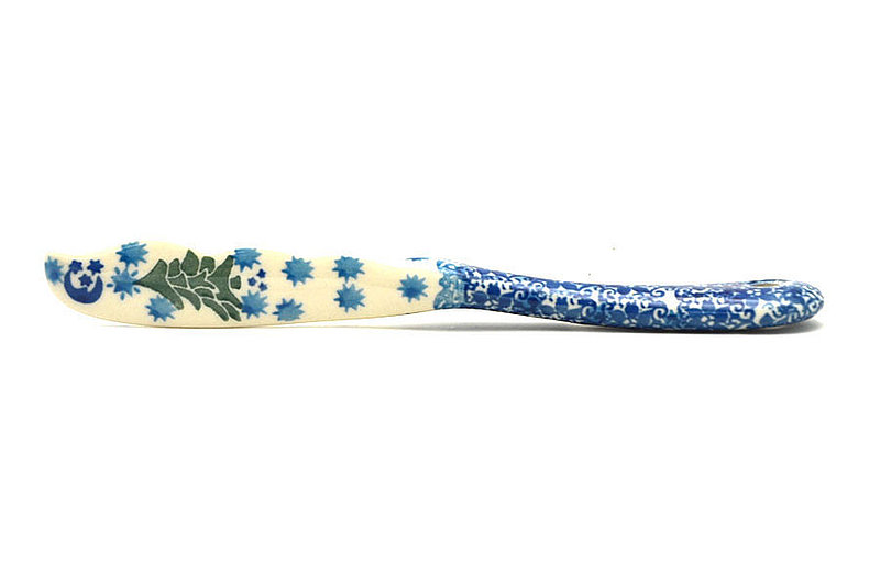 7 1/4"L
 Polish Pottery Spreader - Silent Night 563-1674a (7 1/4"L
)