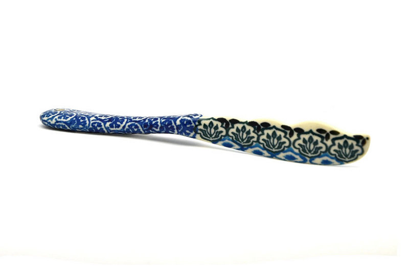 7 1/4"L
 Polish Pottery Spreader - Tranquility 563-1858a (7 1/4"L
)
