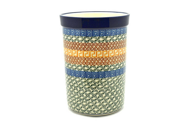 8"H x 5 1/2"W
 Polish Pottery Wine Crock - Autumn 169-050a (8"H x 5 1/2"W
)