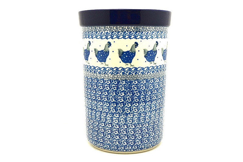 8"H x 5 1/2"W
 Polish Pottery Wine Crock - Henny Penny 169-2597a (8"H x 5 1/2"W
)