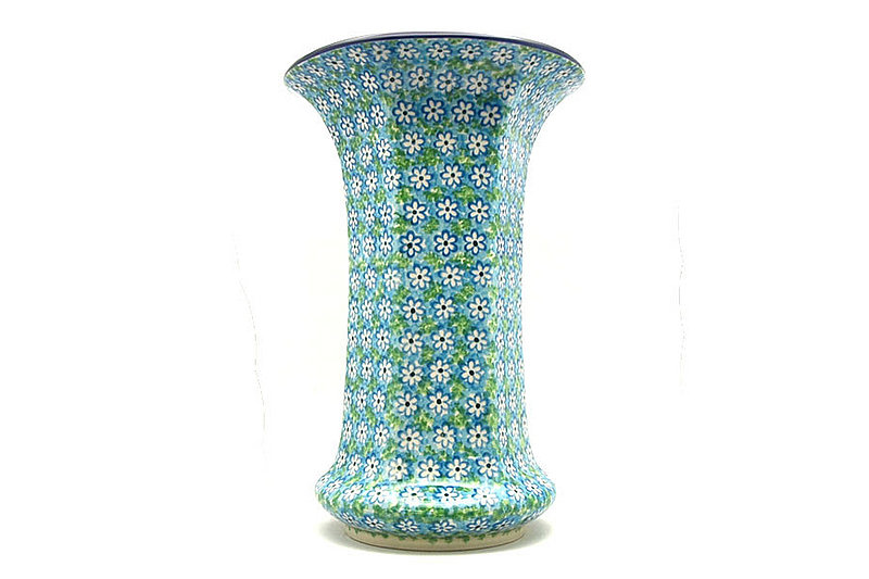 9 1/2"H x 6 1/4"W (at the lip)
 Polish Pottery Vase - Large - Key Lime 052-2252a (9 1/2"H x 6 1/4"W (at the lip)
)