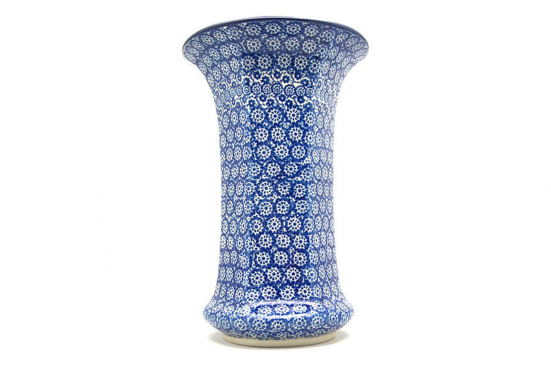 9 1/2"H x 6 1/4"W (at the lip)
 Polish Pottery Vase - Large - Midnight 052-2615a (9 1/2"H x 6 1/4"W (at the lip)
)