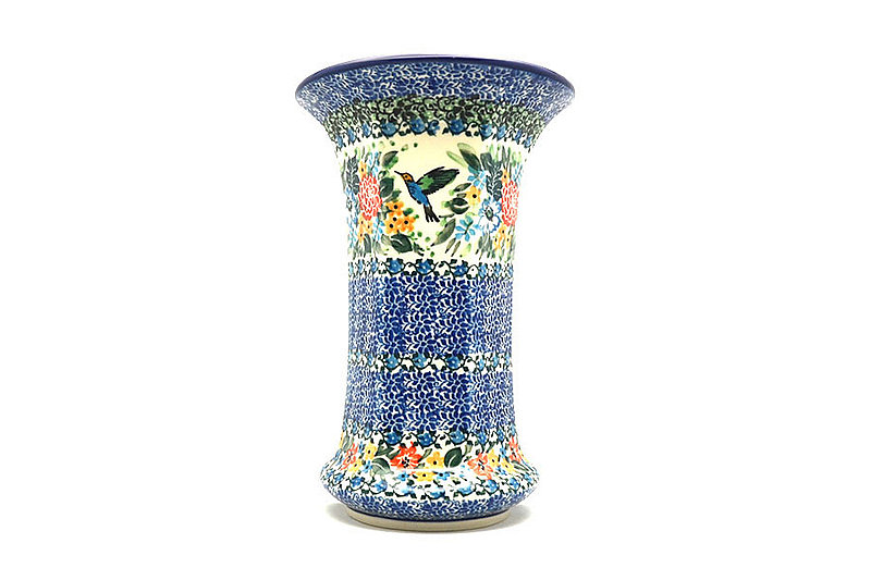 9 1/2"H x 6 1/4"W (at the lip)
 Polish Pottery Vase - Large - Unikat Signature - U3271 052-U3271 (9 1/2"H x 6 1/4"W (at the lip)
)