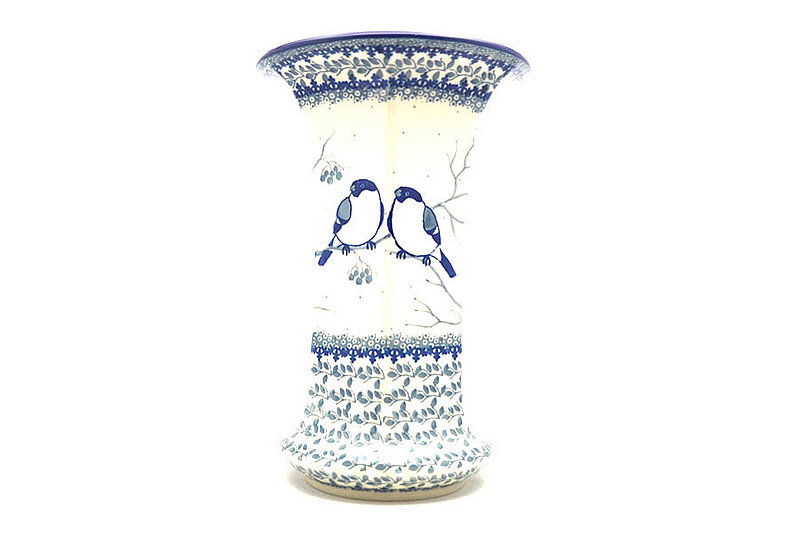 9 1/2"H x 6 1/4"W (at the lip)
 Polish Pottery Vase - Large - Unikat Signature - U4830 052-U4830 (9 1/2"H x 6 1/4"W (at the lip)
)