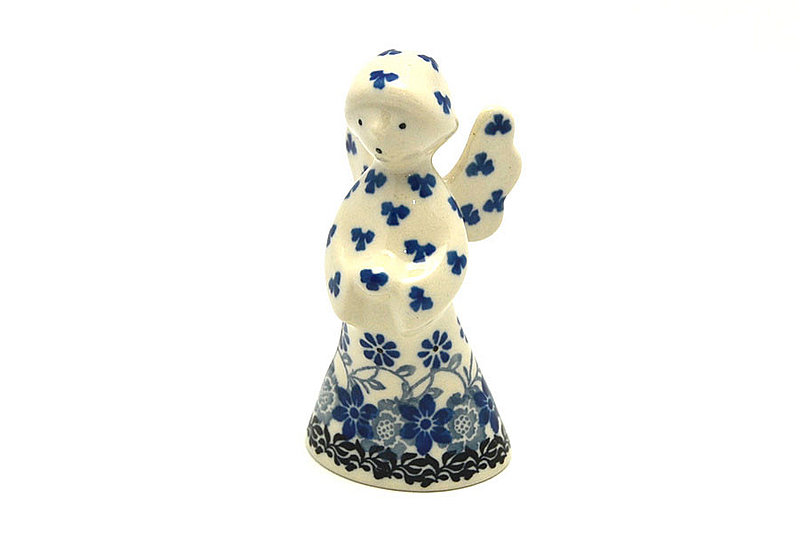 Ceramika Artystyczna Polish Pottery Angel Figurine - Small - Silver Lace C66-2158a (Ceramika Artystyczna)