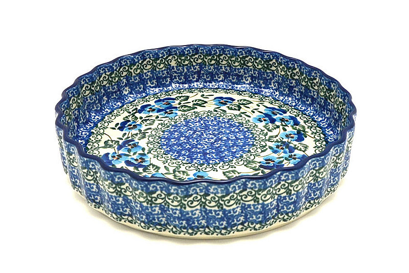 Ceramika Artystyczna Polish Pottery Baker - Fluted Quiche - Small (7") - Winter Viola 910-2273a (Ceramika Artystyczna)