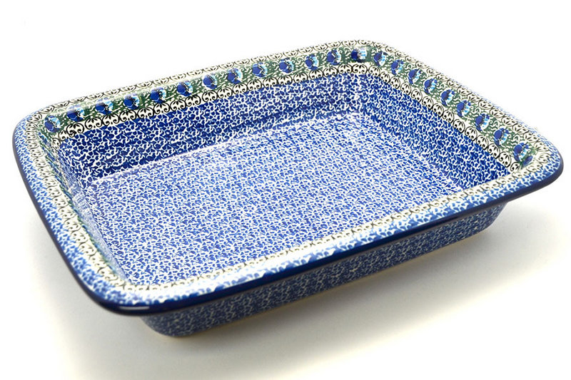 Ceramika Artystyczna Polish Pottery Baker - Lasagna - Peacock Feather 854-1513a (Ceramika Artystyczna)