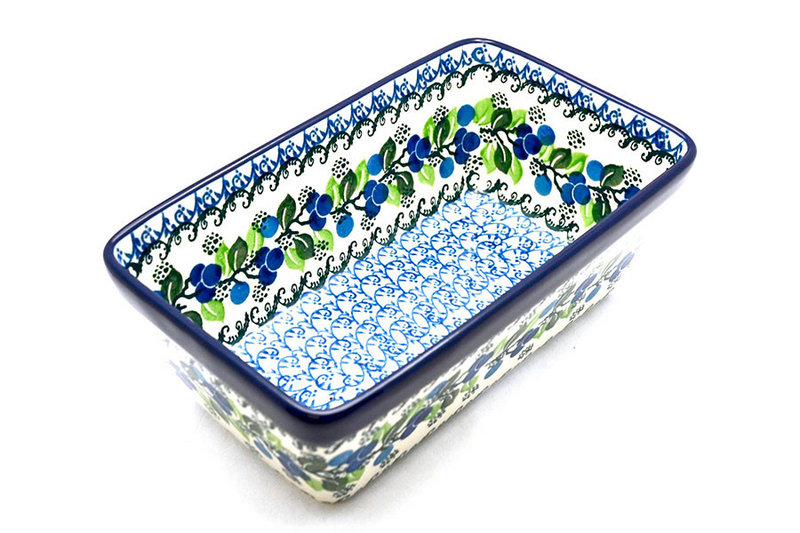 Polish Pottery Baker - Loaf Dish - Blue Berries