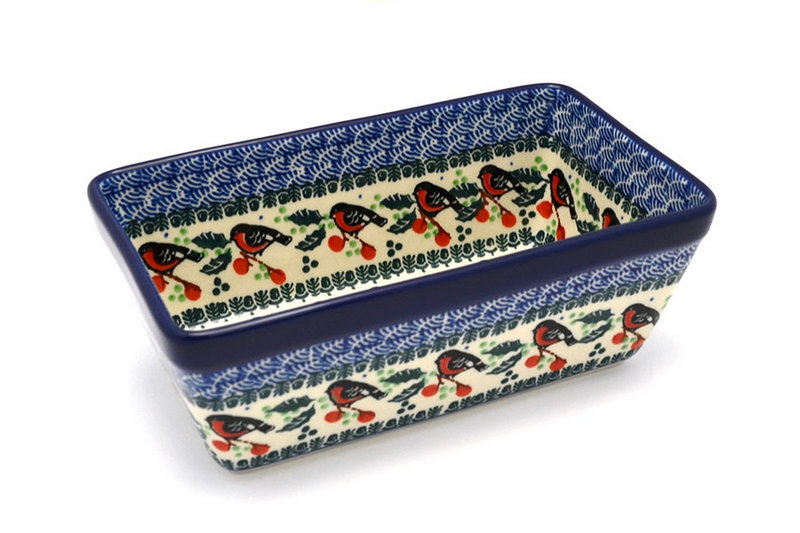 Ceramika Artystyczna Polish Pottery Baker - Loaf Dish - Red Robin 603-1257a (Ceramika Artystyczna)