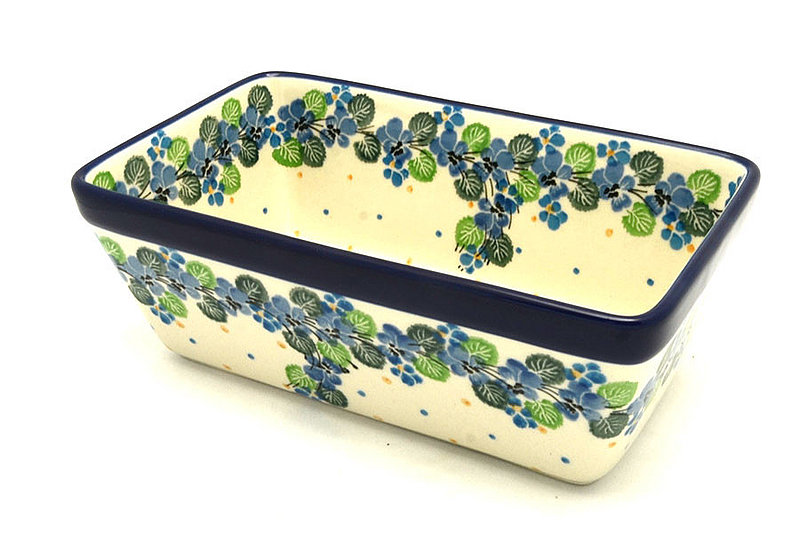 Ceramika Artystyczna Polish Pottery Baker - Loaf Dish - Spring Viola 603-2339a (Ceramika Artystyczna)