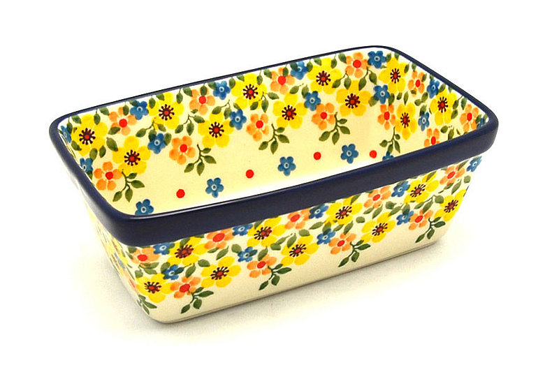 Ceramika Artystyczna Polish Pottery Baker - Mini Loaf Pan - Buttercup 238-2225a (Ceramika Artystyczna)
