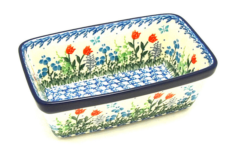 Ceramika Artystyczna Polish Pottery Baker - Mini Loaf Pan - Tulip Horizon 238-2903a (Ceramika Artystyczna)