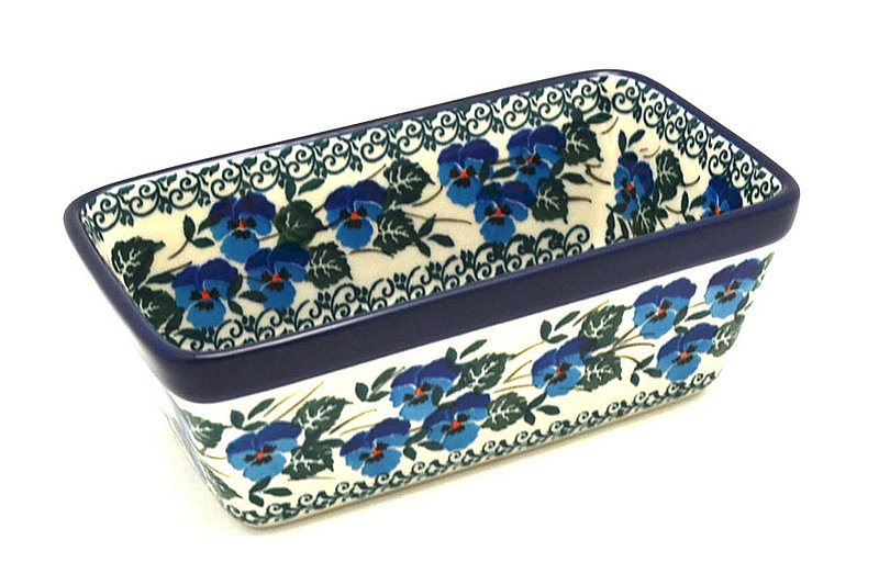 Ceramika Artystyczna Polish Pottery Baker - Mini Loaf Pan - Winter Viola 238-2273a (Ceramika Artystyczna)