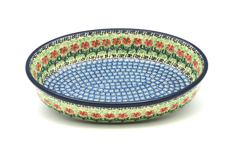Ceramika Artystyczna Polish Pottery Baker - Oval - Medium - Maraschino 298-1916a (Ceramika Artystyczna)