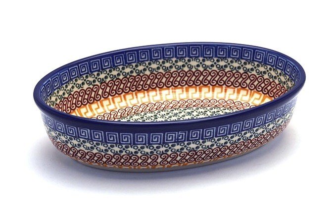 Ceramika Artystyczna Polish Pottery Baker - Oval - Small - Autumn 299-050a (Ceramika Artystyczna)