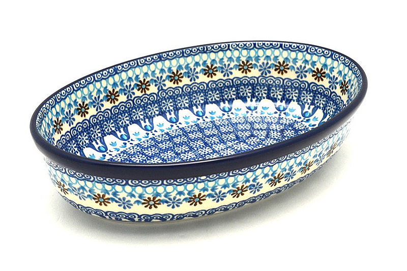Polish Pottery Baker - Oval - Small - Blue Yonder