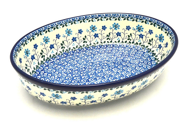 Ceramika Artystyczna Polish Pottery Baker - Oval - Small - Georgia Blue 299-2785a (Ceramika Artystyczna)
