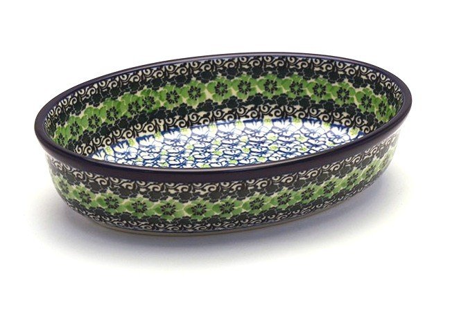 Polish Pottery Baker - Oval - Small - Kiwi