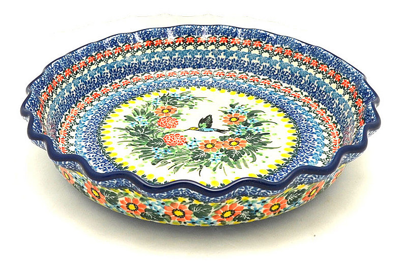 Polish Pottery Baker - Pie Dish - Fluted - Unikat Signature U3357