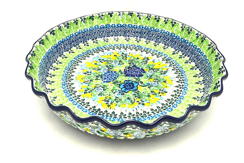 Ceramika Artystyczna Polish Pottery Baker - Pie Dish - Fluted - Unikat Signature U3677 636-U3677 (Ceramika Artystyczna)