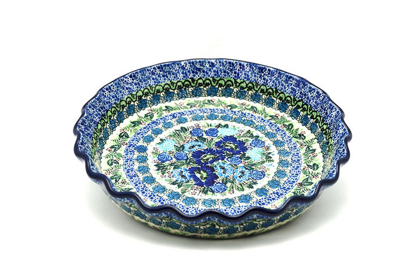 Ceramika Artystyczna Polish Pottery Baker - Pie Dish - Fluted - Unikat Signature U4520 636-U4520 (Ceramika Artystyczna)