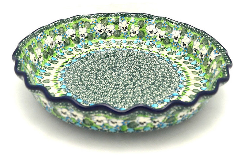 Ceramika Artystyczna Polish Pottery Baker - Pie Dish - Fluted - Unikat Signature U4795 636-U4795 (Ceramika Artystyczna)