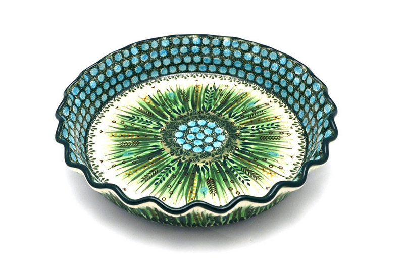 Ceramika Artystyczna Polish Pottery Baker - Pie Dish - Fluted - Unikat Signature U803 636-U0803 (Ceramika Artystyczna)