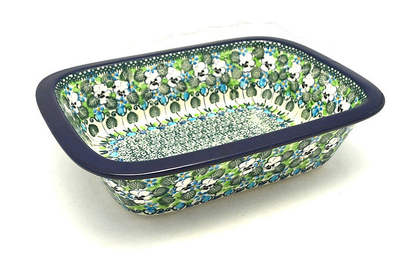 Ceramika Artystyczna Polish Pottery Baker - Rectangular with Grip Lip - Unikat Signature U4795 162-U4795 (Ceramika Artystyczna)