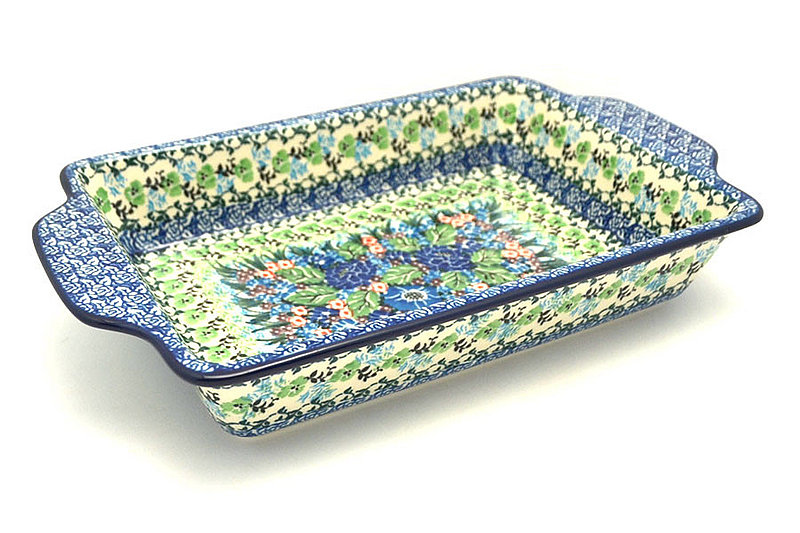 Ceramika Artystyczna Polish Pottery Baker - Rectangular with Tab Handles - 7 cups - Unikat Signature - U4419 A59-U4572 (Ceramika Artystyczna)