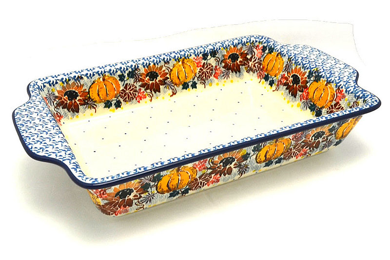 Ceramika Artystyczna Polish Pottery Baker - Rectangular with Tab Handles - 7 cups - Unikat Signature U4741 A59-U4741 (Ceramika Artystyczna)