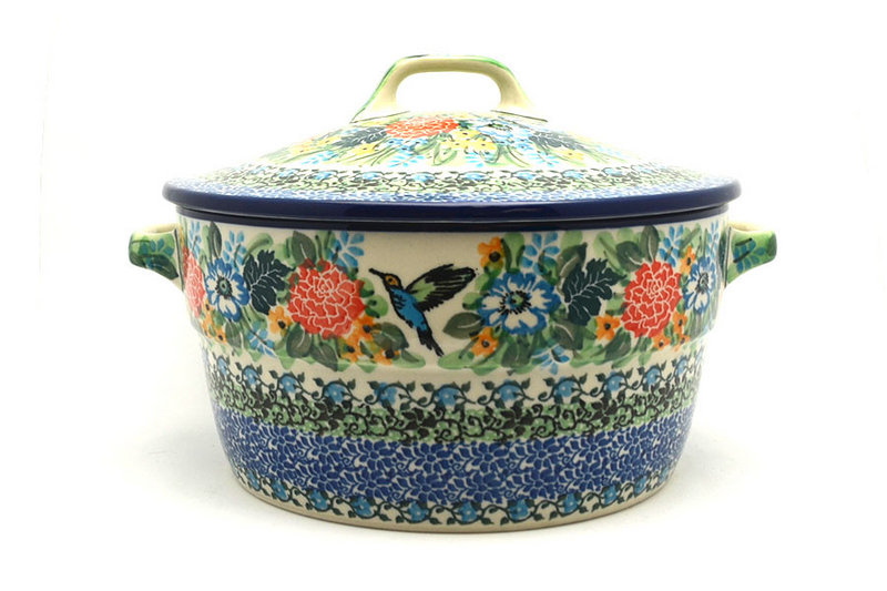 Ceramika Artystyczna Polish Pottery Baker - Round Covered Casserole - Unikat Signature - U3271 278-U3271 (Ceramika Artystyczna)