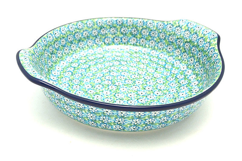 Ceramika Artystyczna Polish Pottery Baker - Round with Grips - Large - Key Lime 417-2252a (Ceramika Artystyczna)