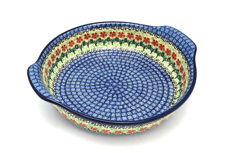Polish Pottery Baker - Round with Grips - Large - Maraschino