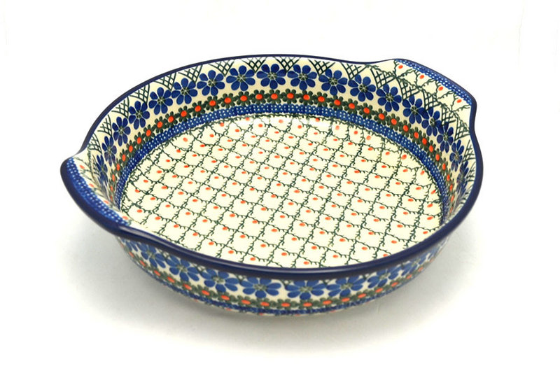 Polish Pottery Baker - Round with Grips - Large - Primrose