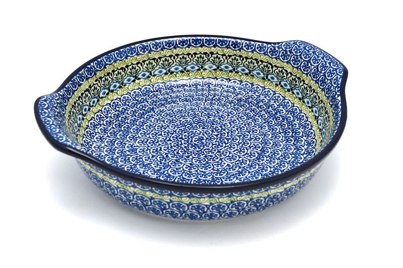 Ceramika Artystyczna Polish Pottery Baker - Round with Grips - Large - Tranquility 417-1858a (Ceramika Artystyczna)