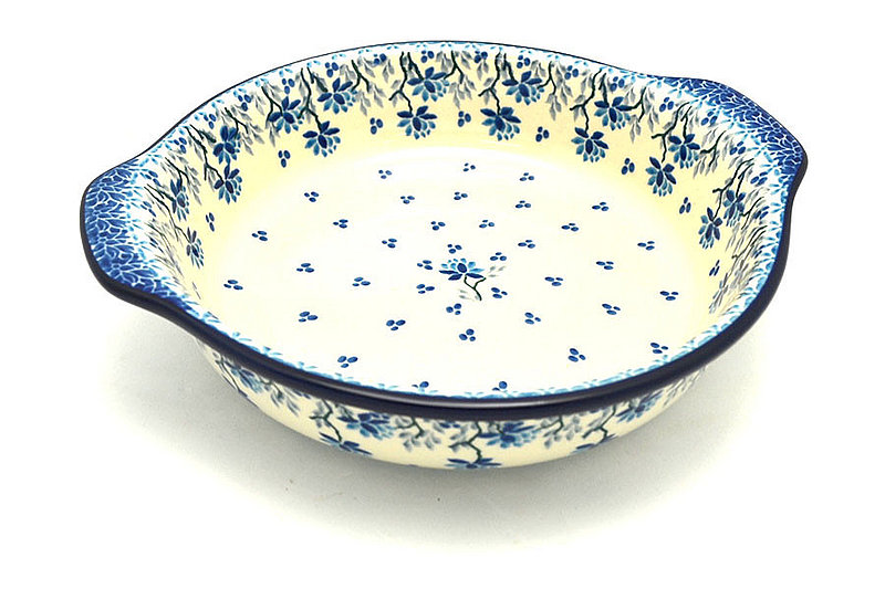 Ceramika Artystyczna Polish Pottery Baker - Round with Grips - Medium - Clover Field 141-2524a (Ceramika Artystyczna)