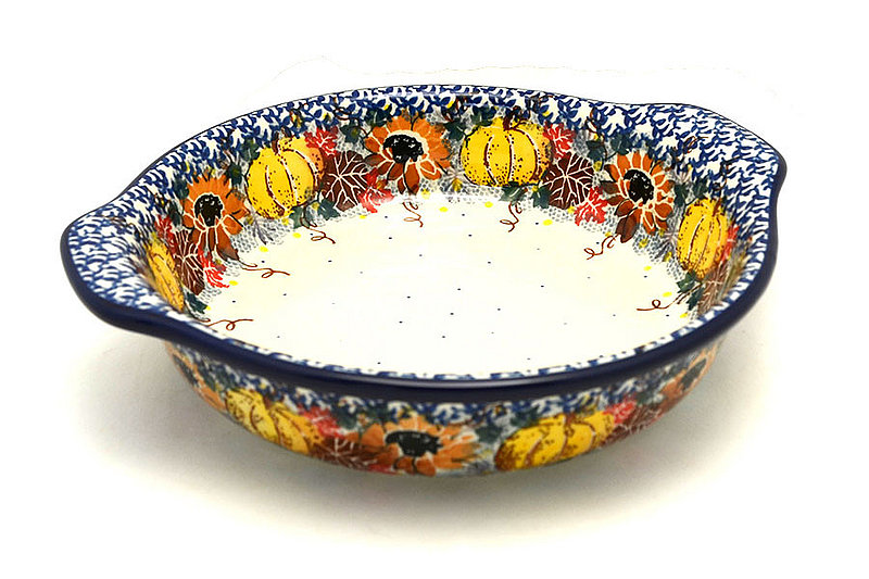 Ceramika Artystyczna Polish Pottery Baker - Round with Grips - Medium - Unikat Signature - U4741 141-U4741 (Ceramika Artystyczna)