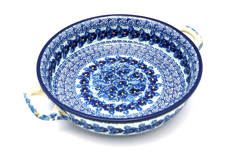 Ceramika Artystyczna Polish Pottery Baker - Round with Handles - 10" - Unikat Signature U3639 420-U3639 (Ceramika Artystyczna)