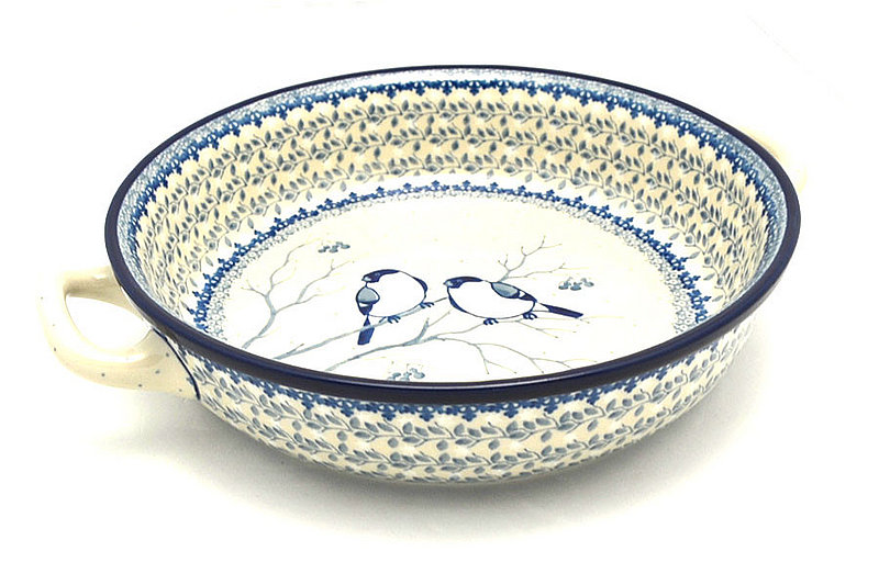 Ceramika Artystyczna Polish Pottery Baker - Round with Handles - 10" - Unikat Signature U4830 420-U4830 (Ceramika Artystyczna)