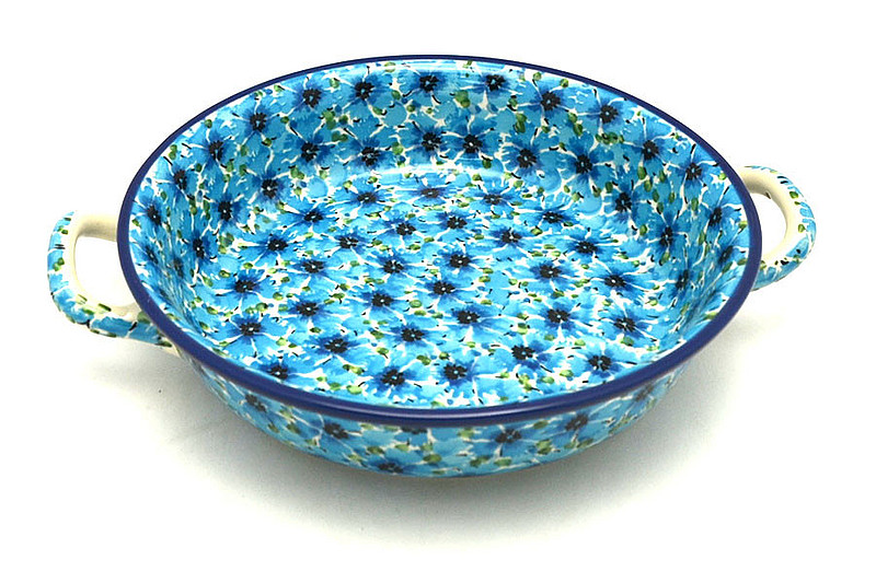 Ceramika Artystyczna Polish Pottery Baker - Round with Handles - 8" - Unikat Signature - U4929 419-U4929 (Ceramika Artystyczna)