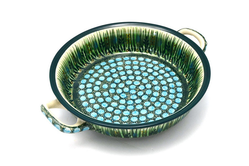 Ceramika Artystyczna Polish Pottery Baker - Round with Handles - 8" - Unikat Signature - U803 419-U0803 (Ceramika Artystyczna)