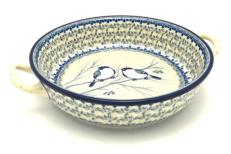 Ceramika Artystyczna Polish Pottery Baker - Round with Handles - 9" - Unikat Signature - U4830 C39-U4830 (Ceramika Artystyczna)