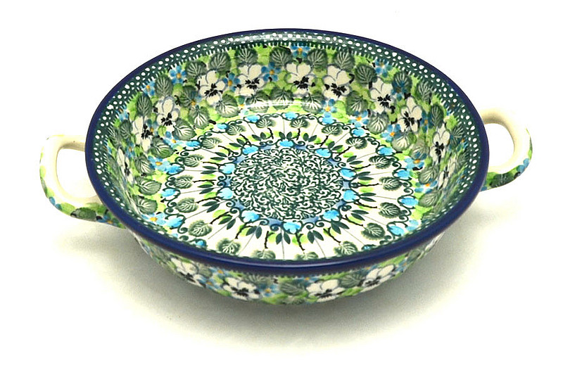 Ceramika Artystyczna Polish Pottery Baker - Round with Handles - Single Serve - Unikat Signature - U4795 C40-U4795 (Ceramika Artystyczna)