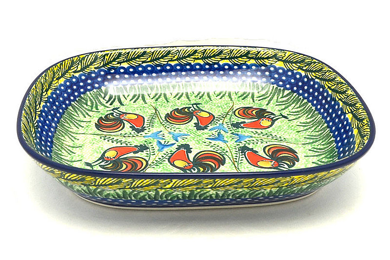 Ceramika Artystyczna Polish Pottery Baker - Shallow Rectangular - Medium - Unikat Signature - U2663 158-U2663 (Ceramika Artystyczna)