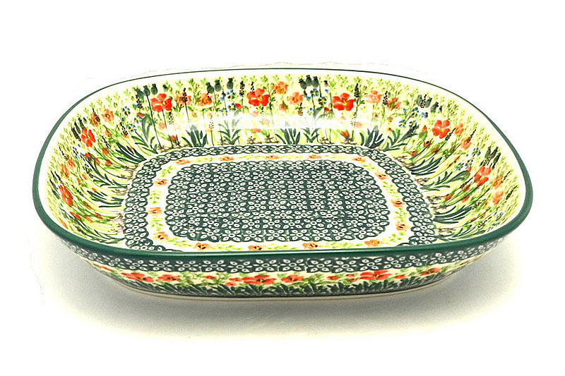 Ceramika Artystyczna Polish Pottery Baker - Shallow Rectangular - Medium - Unikat Signature - U4335 158-U4335 (Ceramika Artystyczna)