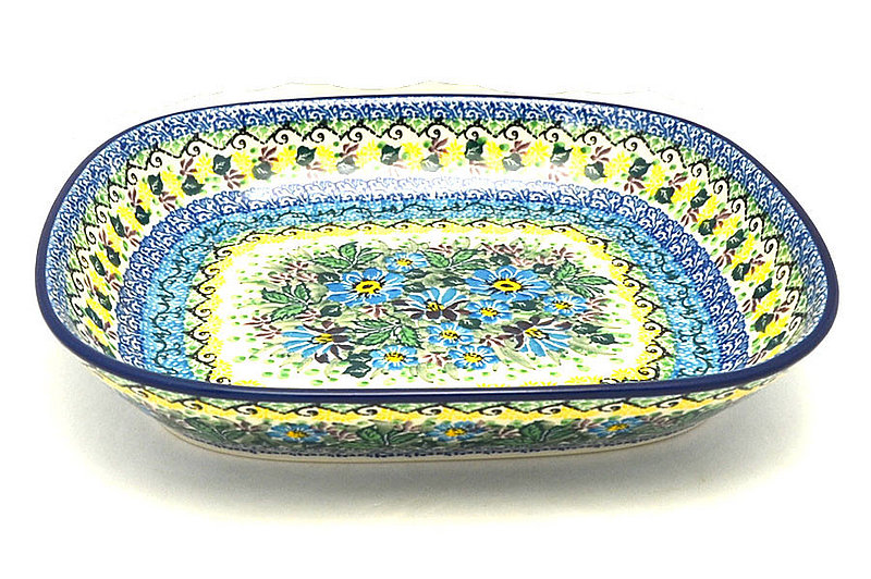 Ceramika Artystyczna Polish Pottery Baker - Shallow Rectangular - Medium - Unikat Signature - U4613 158-U4613 (Ceramika Artystyczna)